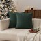 Pack of 2 Christmas Green Decorative Pillow Covers 20x20 Inch Soft Chenille Couch Throw Pillows Farmhouse Cushion Covers with Elegant Design for Sofa Bedroom Living Room Home Decor